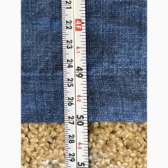 Express Blue 100% Linen Dress Criss Cross Zipper Back Junior Size 9/10 - Picture 9 of 11